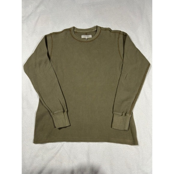 rag & bone Other - Rag & Bone Thermal Shirt Mens Medium Olive Green Waffle Knit Long Sleeve